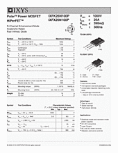 DataSheet IXFX26N100P pdf